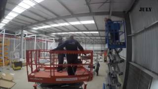 UK Factory Extension Build Internal Time Lapse 2016