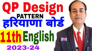 question paper design pattern 11th english hbse marks distribution 2023-24 by vijay kumar