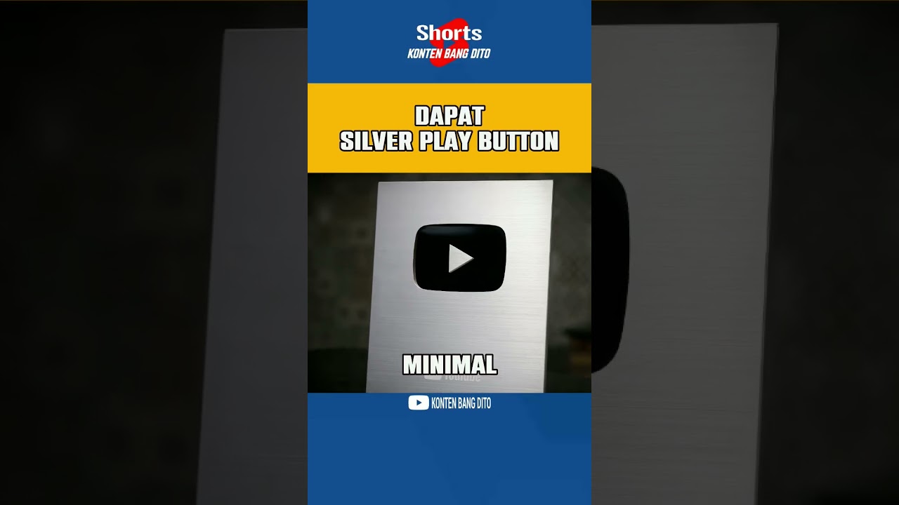 Dapat Silver Play Button Dengan 100.000 Subscriber 