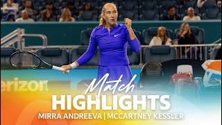 Mirra Andreeva Defeats Mccartney Kessler In The Second Round 2026 Miami Open