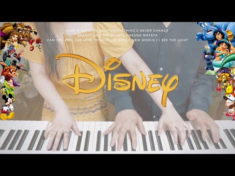 Couple Songs🤴🏻👸🏼 Medley  ( 4Hands Piano) - Disney 