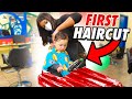 BABY Kaden&#39;s FIRST HAIRCUT!!! **OMG**