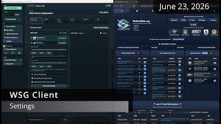 WSG Client - Settings - June 23, 2026