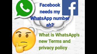 Share or don't share WhatsApp number to Facebook 