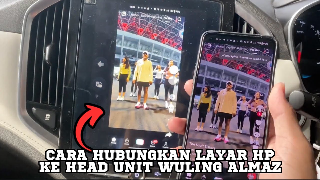 CARA MENGHUBUNGKAN LAYAR HP KE WULING ALMAZ | CARA SAMBUNGIN HP KE ALMAZ