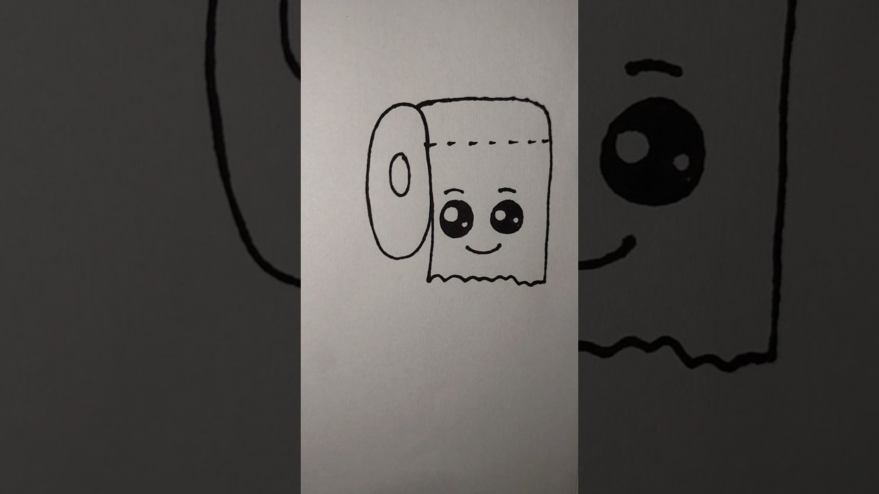 how to draw paper roll ||easy art for beginners 