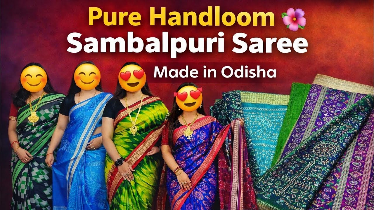 Pure Handloom Sambalpuri Saree 🌺 | Made in OdishaWP 7653825007