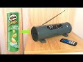 Make a Portable Speaker Box using a Pringles Box