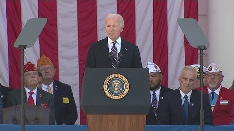 President Biden addresses crowd of service members for Veterans Day at Arlington National Cemetery