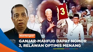 NGAWI - Ganjar-Mahfud Dapat Nomor 3, Relawan Optimis Menang