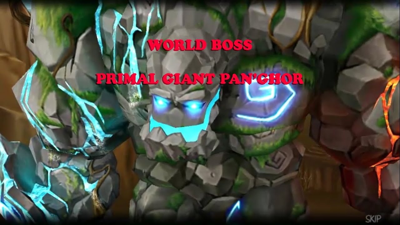 Summoners War World Boss Primal Giant Pan'ghor YouTube
