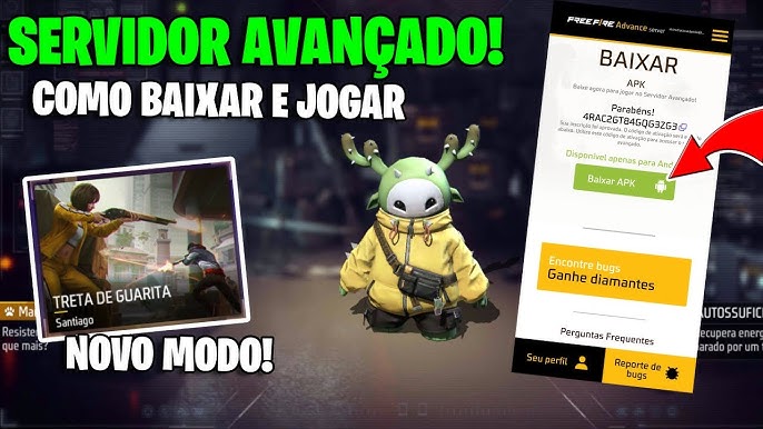 Servidor avançado Free Fire: Cadastro e download da versão 66.31.0