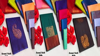 Arani special soft silk grand pallu sarees screenshot 4