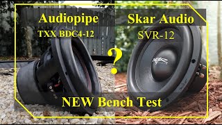 New Bench Test! Skar Audio SVR12 vs AudioPipe TXXBDC412: Plus Complete Unboxing.