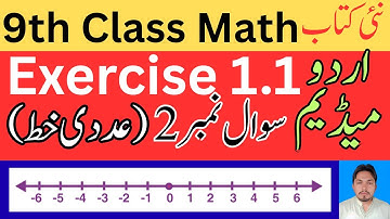 9th Class Math Exercise 1.1 | Question 2 | Urdu Medium | New Book | Number Line | Rana Abid