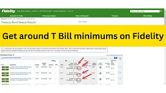 Getting Around T Bill minimums on Fidelity