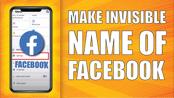 How to Make Invisible Name on Facebook