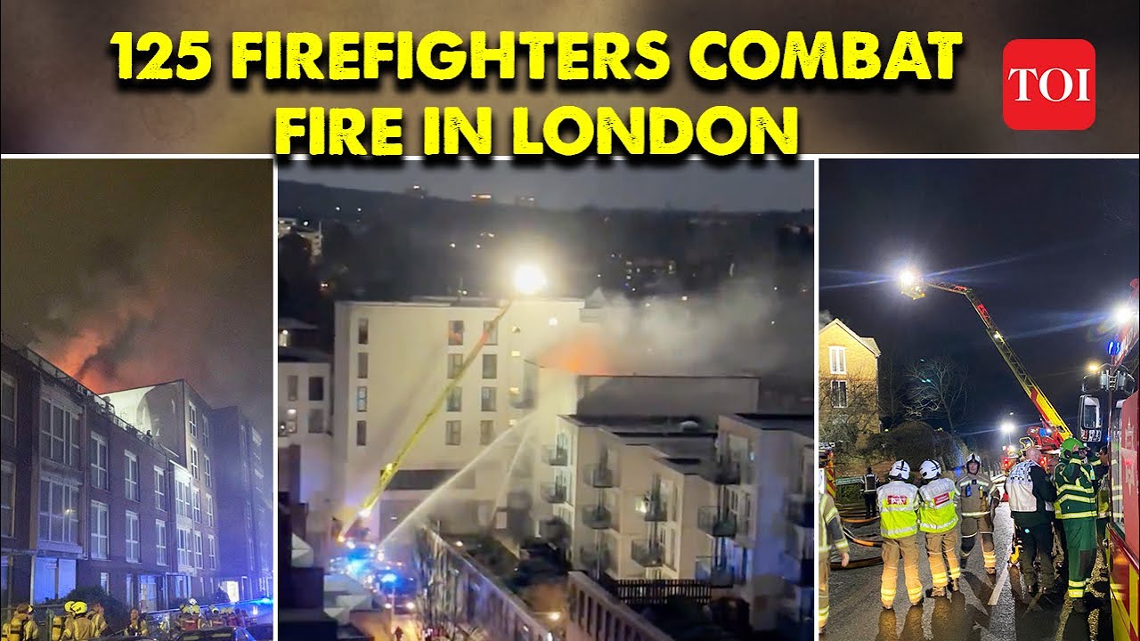 Fire in west London: 125 Firefighters battle intense blaze in Wembley ...