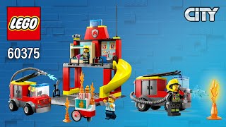 LEGO® City Fire Station and Fire Truck (60375)[153 pcs] Step-by-Step Building Instructions | TBB