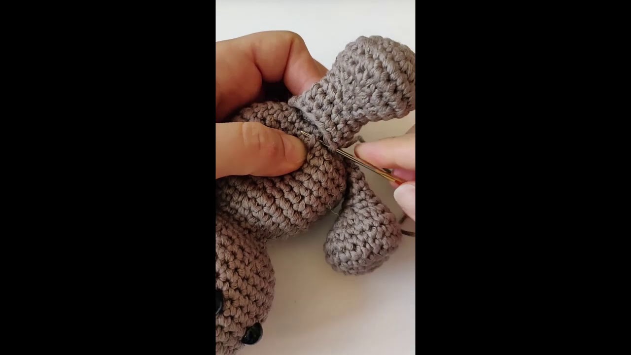 How to sew the amigurumi pieces together YouTube