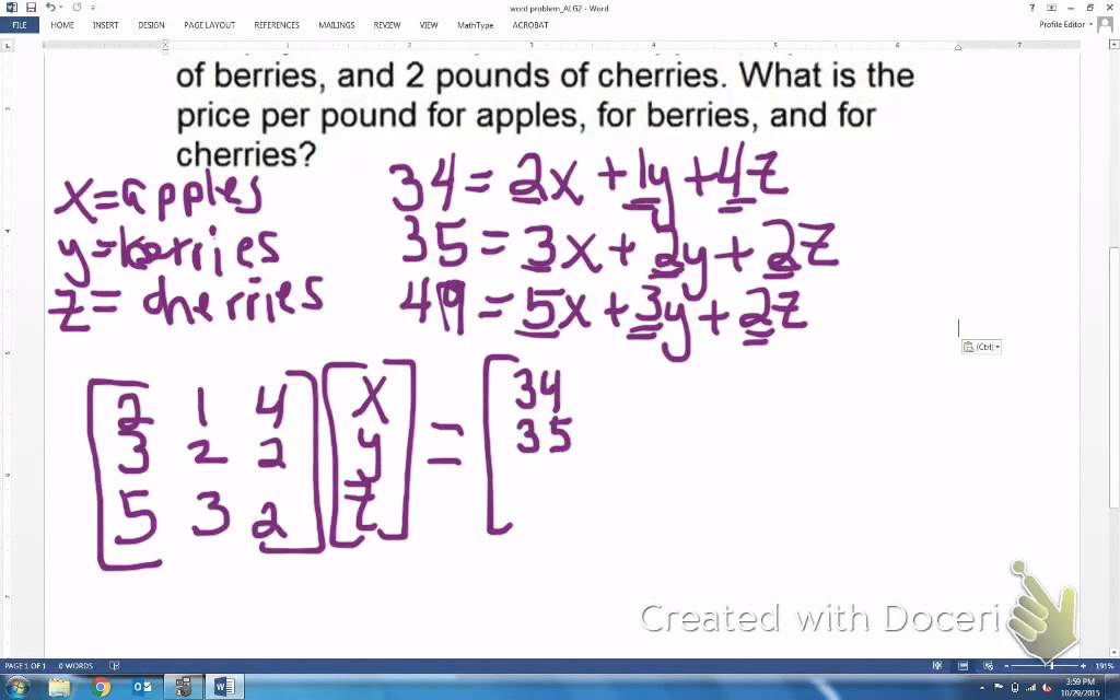 how to solve a word problem