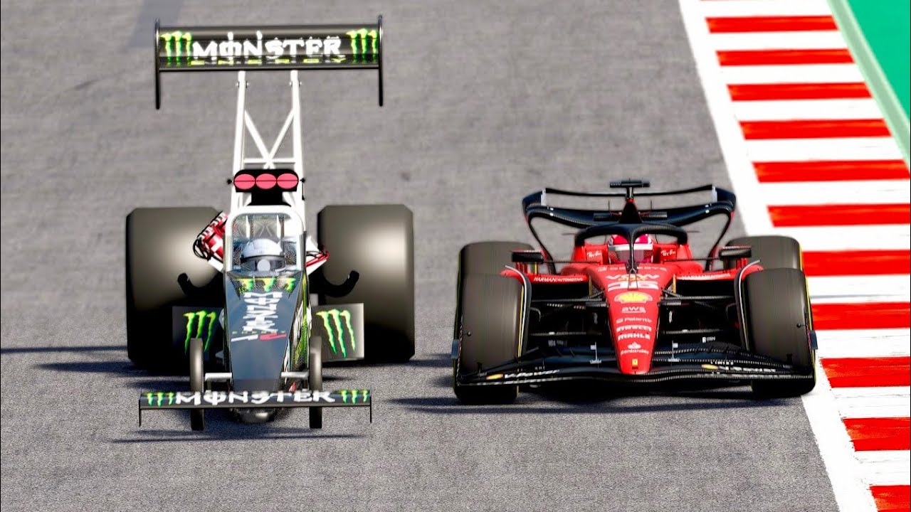 Ferrari F1 2023 SF-23 vs Top Fuel Dragster - Drag Strip 2 KM