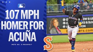 Luisangel Acuña drills his third home run of the season | MiLB Highlights