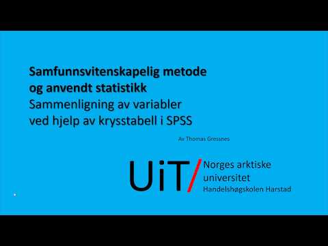 Krysstabell i SPSS