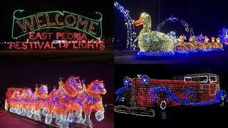 East Peoria Festival of Lights Winter Wonderland drive-thru 2020 || Christmas Light || Auxi’zone ||