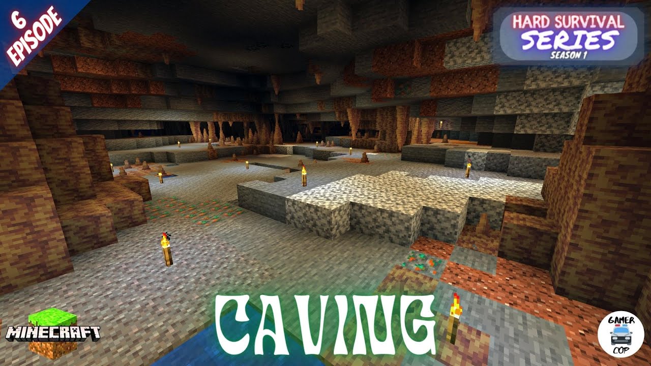 CAVING - Episode 6 - HARD SURVIVAL SERIES - Minecraft - YouTube