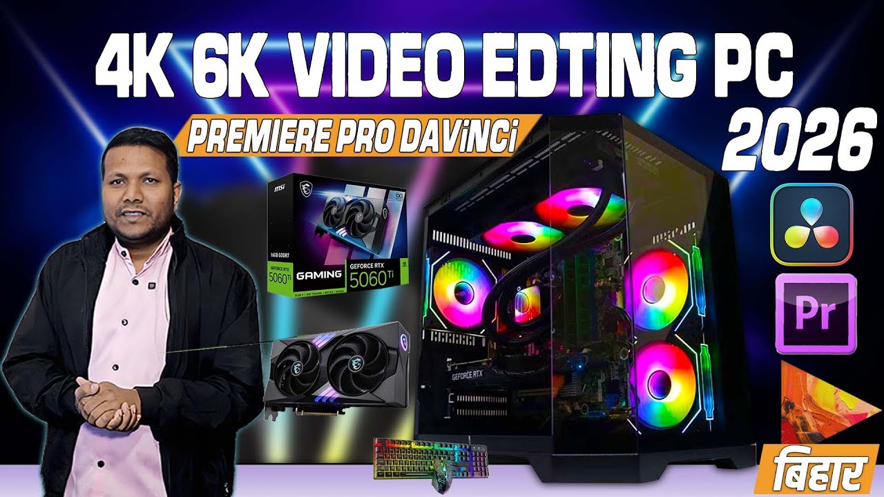 intel core ultra 245K pc build | RTX 3060 12 GB | 4K video editing pc ...