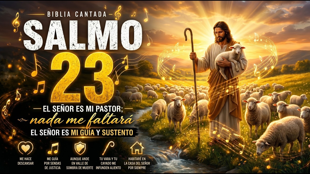 Salmo 23 Cantado🙏 | El SEÑOR es mi Pastor | Biblia en Audio | Oración ...