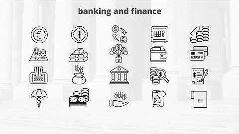 Banking And Finance – Thin Line Icons | After Effects Elements - Envato elements