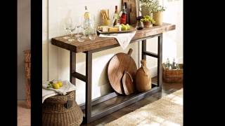 Rustic style console table