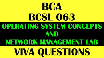 IGNOU BCA BCSL 063 VIVA QUESTIONS