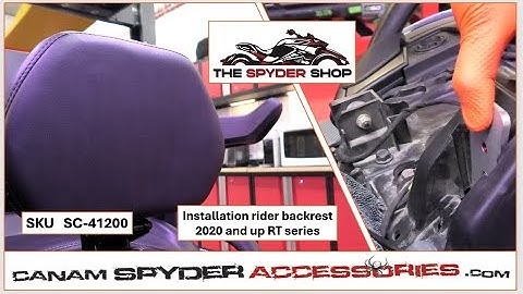 Installation video Can Am Spyder RT series 2020 and up - ShowChrome Riders backrest SKU SC41200