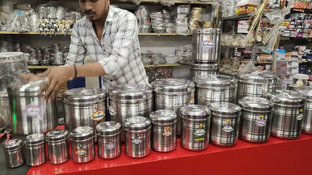 #stainless steel #dibba set  for kitchen steel container with lid capacity 200 GMS to 25 kgs
