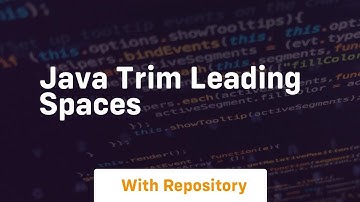 java trim leading spaces