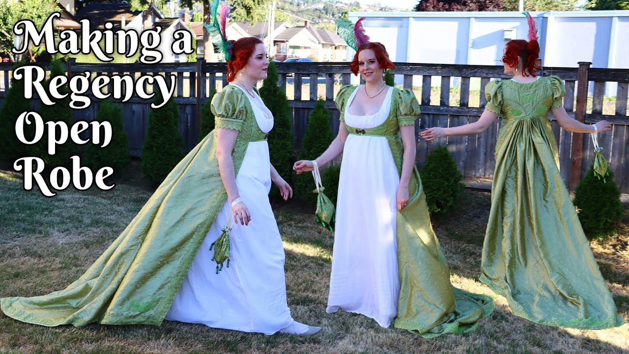 I Make a Regency Open Robe Jane Austen Ballgown YouTube