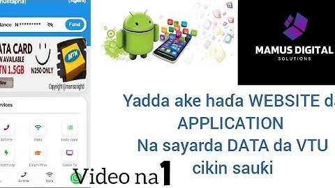 (01) Yadda ake hada website da application na sayarda data cikin sauki