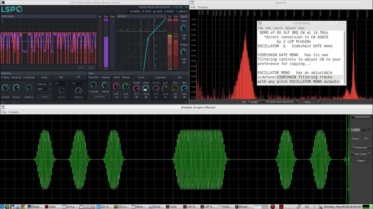 VLF QRQ CW RX signal gets direct conversion to CW AUDIO by LSP Sine