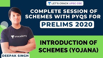 L1: Introduction of Schemes (Yojana) | IAS Prelims 2020 | Yojana UPSC 2020 | Deepak Singh