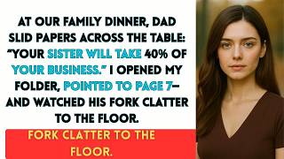 “Dad Pushed Papers Across the Table… But My Folder Made Him Go Silent”