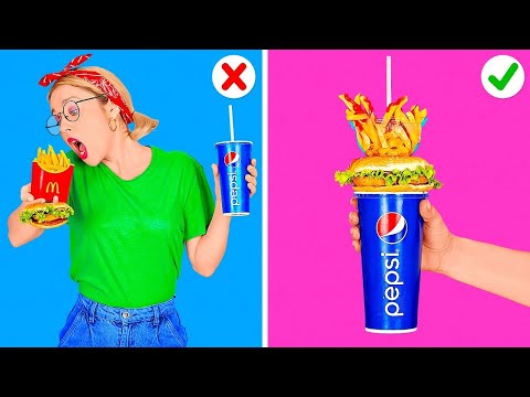 ZEKİCE FAST FOOD TÜYOLARI || 123GO! FOOD Favori Yiyeceğinle İlgili Havalı Tüyolar Ve Komik Durumlar