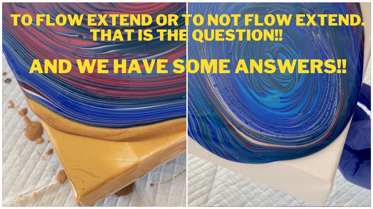 Why add a FLOW EXTENDER? Hint & Tips! Acrylic Paint Experiment 2x Ring