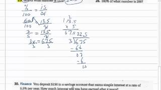Common Core Algebra 1, 2-9 percent video, mr.park