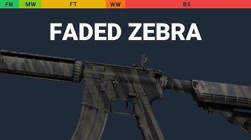 M4A4 Faded Zebra - Skin Float And Wear Preview