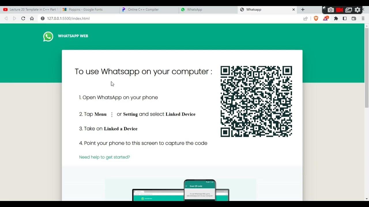 Create WhatsApp Web Page | Using HTML & CSS | Free Source Code - YouTube