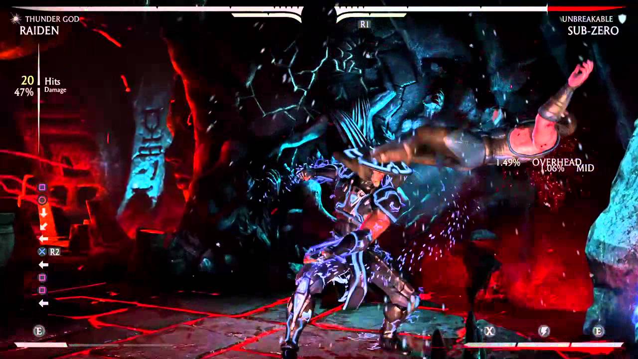 Mortal Kombat X Raiden corner combo 2 bars 51 superman ender. YouTube