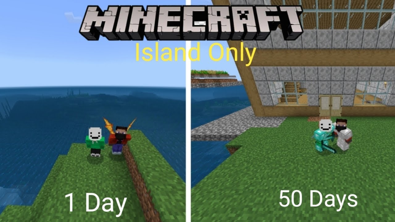 I Survived 50 Days on a Survival Island in Minecraft (Hindi) - YouTube